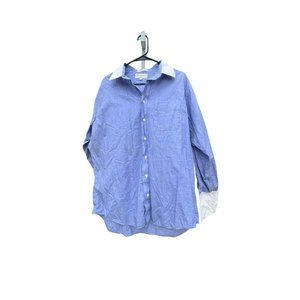 vintage Burberrys of London Shirt Men's 17.5-34 White Striped Button Down Made i